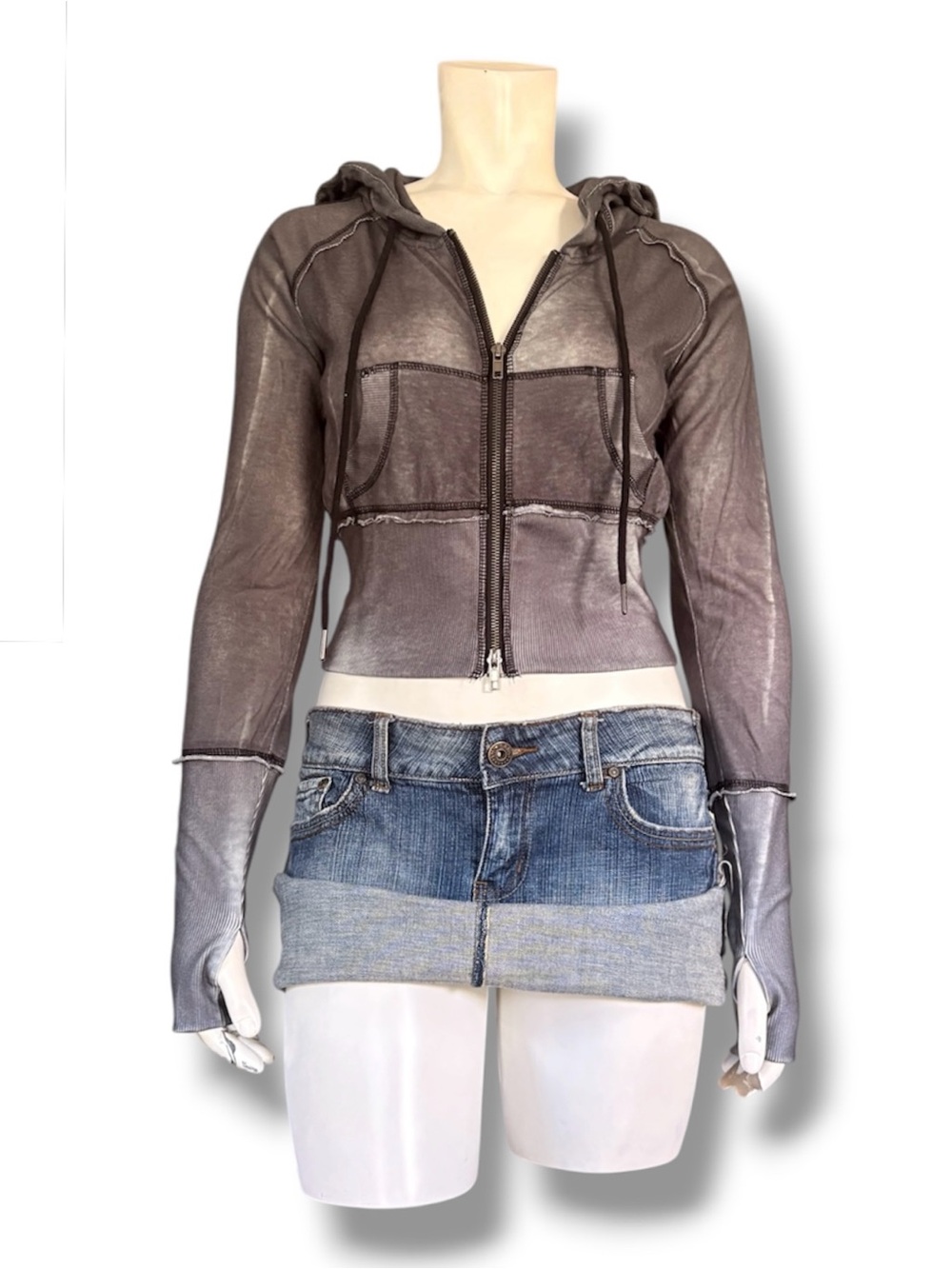DollsKill | NWT’s Y2K Generation Kiss Acid Stone Wash Light Sweater Hoodie